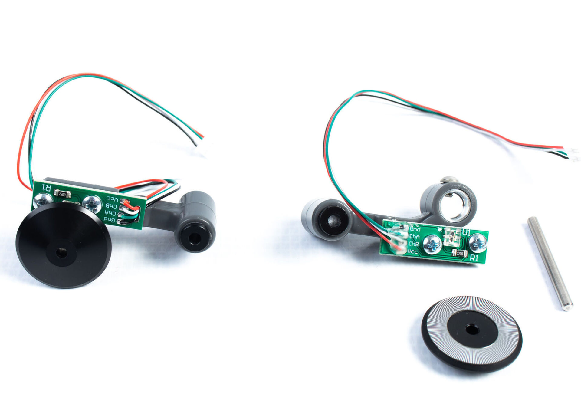 close up of PCB parts