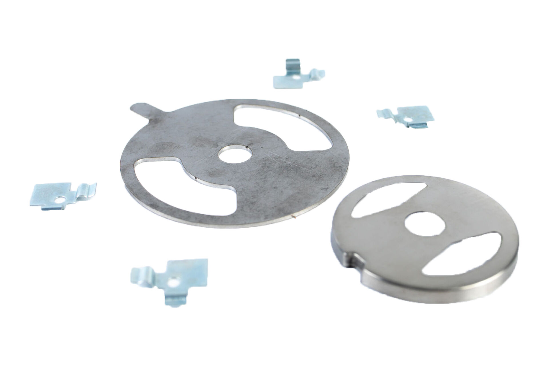 miscellaneous silver metal parts